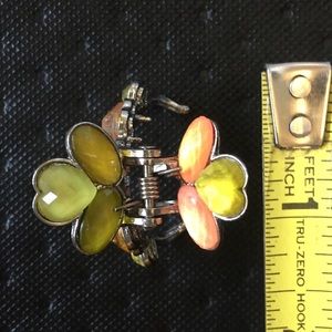New 1.5” Claw Clip with jewel stone carving metal